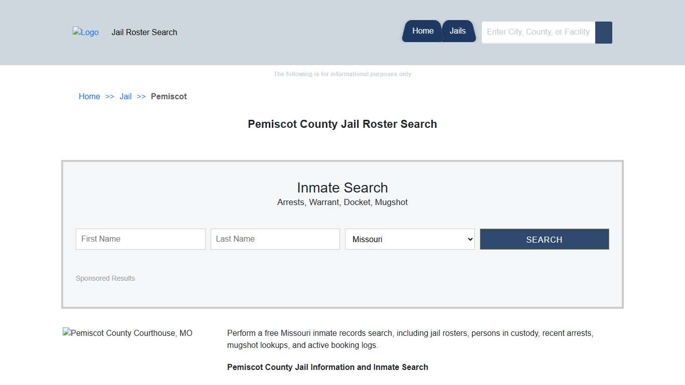 Pemiscot County Jail Roster Search | Jail Roster Search