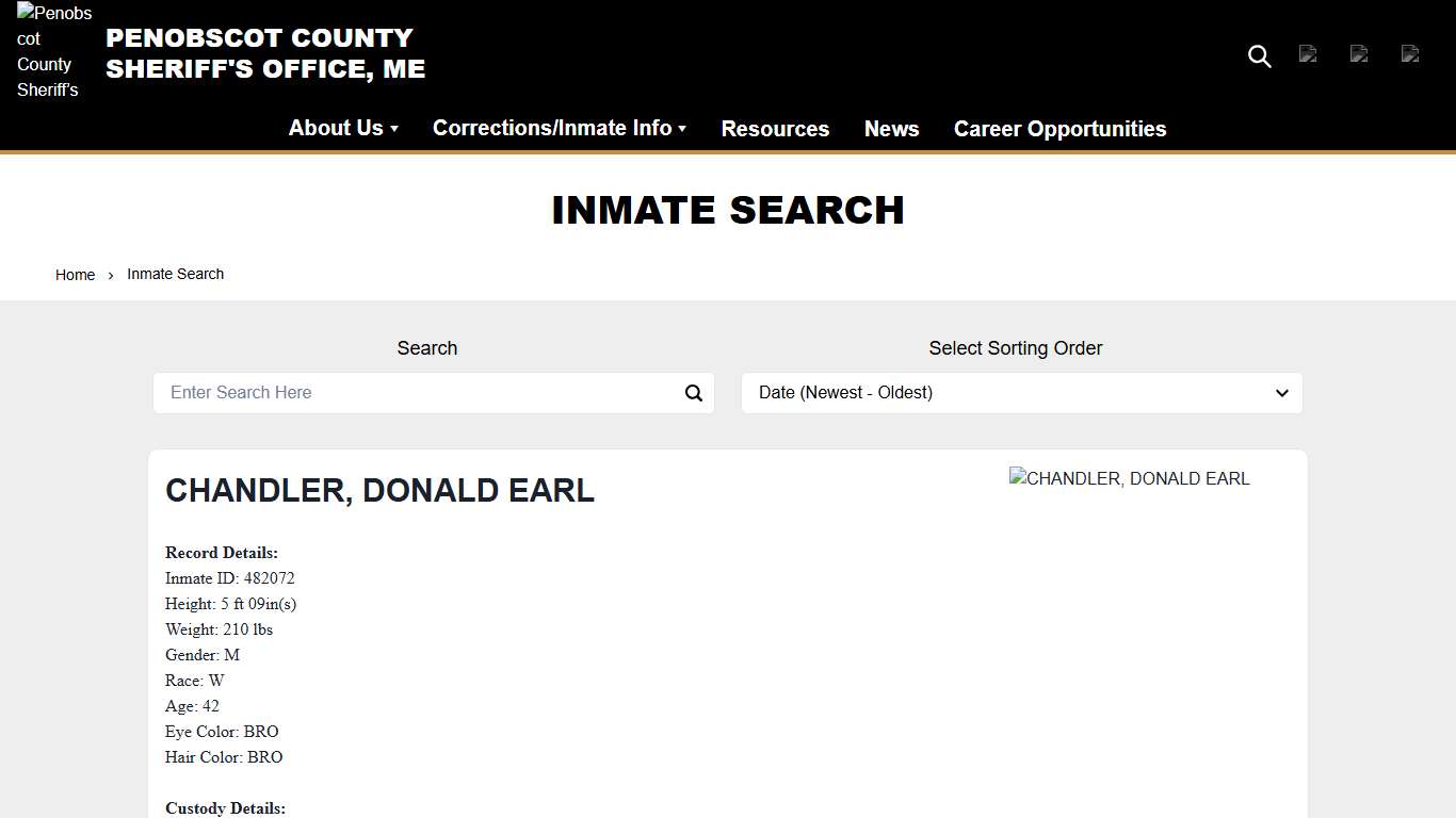 Inmate Search | Penobscot County Sheriff’s Office